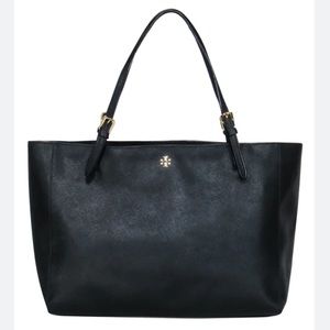 Tory Burch Black Textured Tote Bag